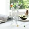 Reusable Drinking Glass Straw Cute Butterfly Flower Shape Straw for Smoothies Juice Milk Bar Accessories Theme Party Bar Tools