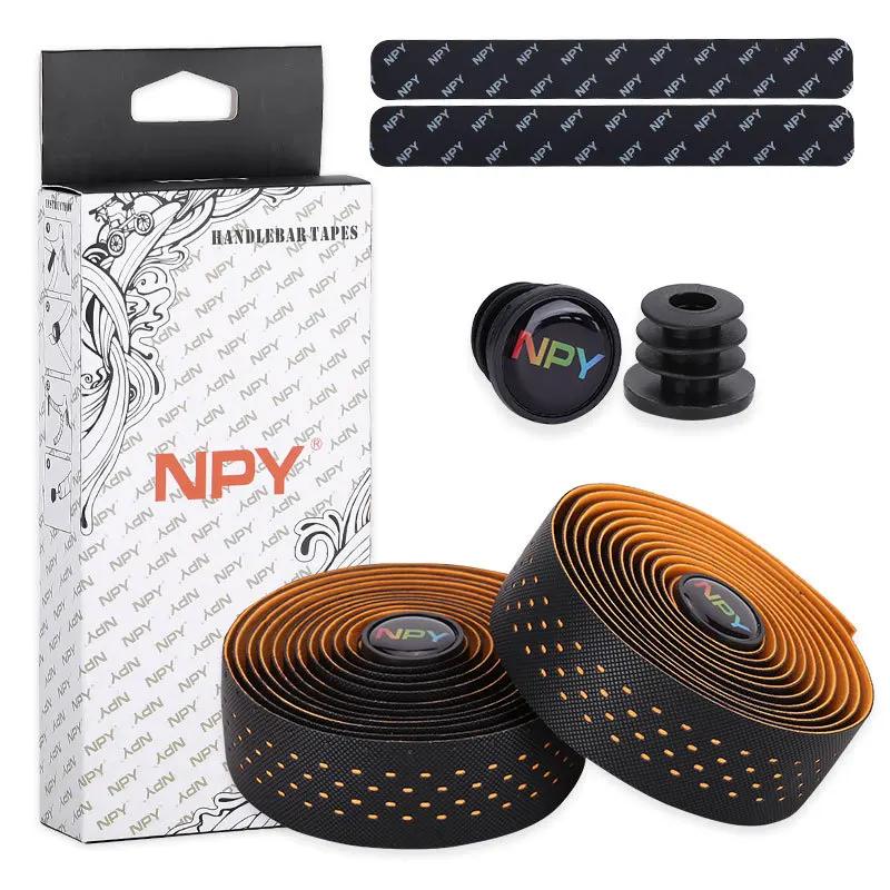 Road Bike Bar Tape Breathable Bicycle Bar Tape EVA/PU Anti-Skid Shock Absorber Bike Wrap Tape with 1 Pair Bar Plugs