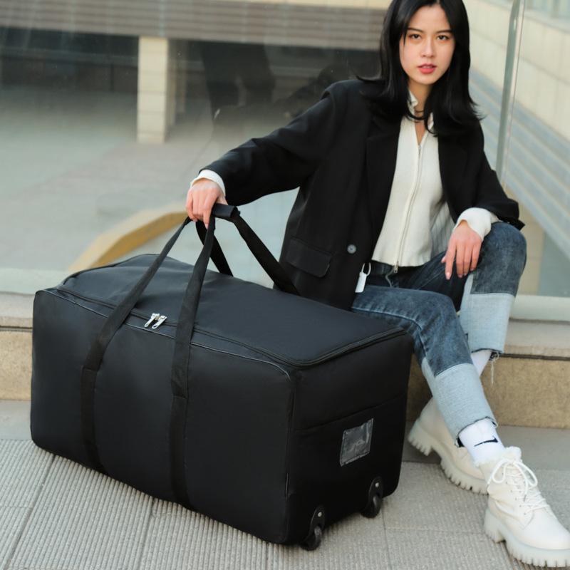 Large Capacity Travel Bag Air Check-in Bag Air Travel Box Moving Universal Wheel Folding Luggage Bag