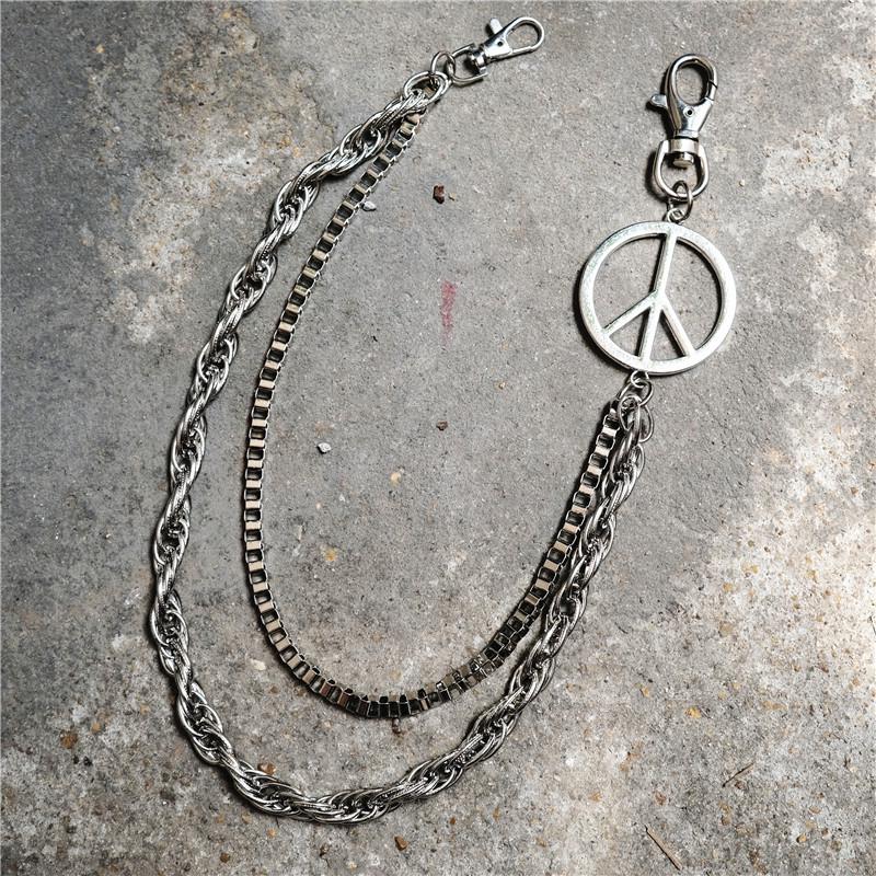 

Мужская панк-цепочка на талию с двойными звеньями и подвеской в виде самолета для джинсов Waist Chain