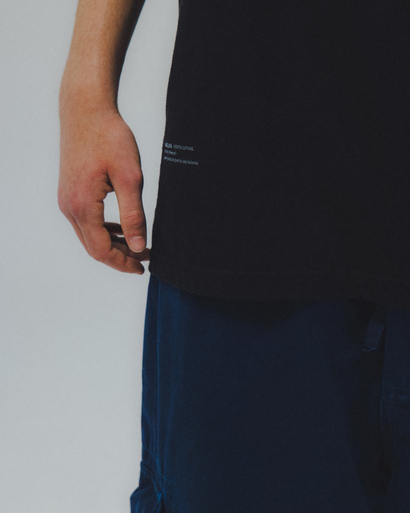 ANGLAN Essential Layer Half Tee - Black