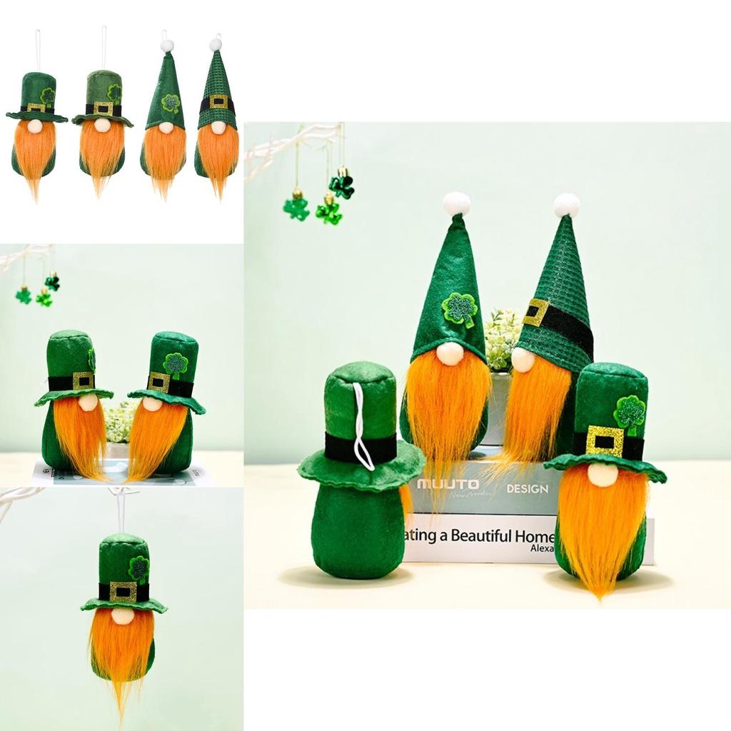 St.patrick's Day Gnomes Plush Toy Shamrock Faceless Gonk Pendant Decor Gifts