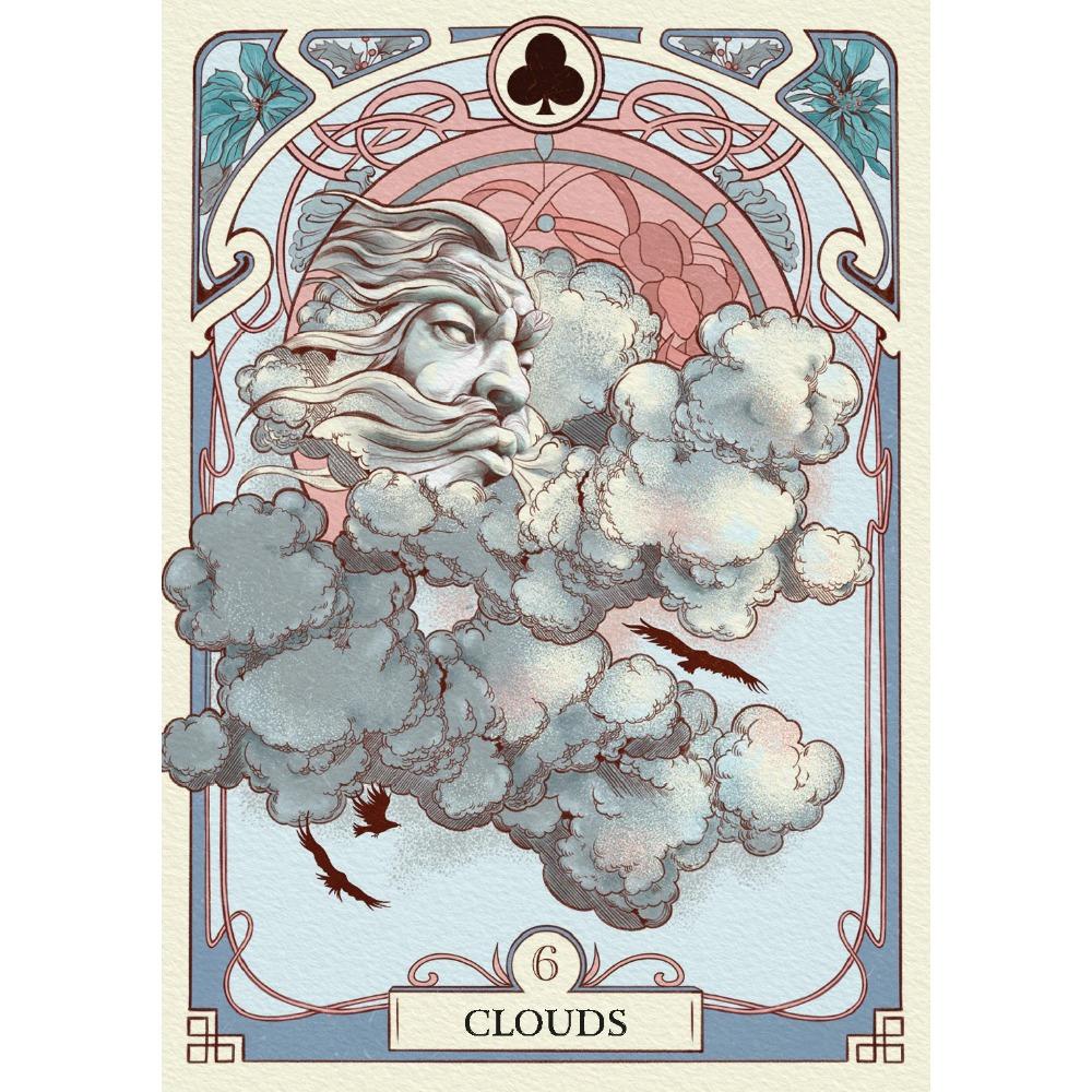 Romantic Lenormand Oracle 10.5*7.5cm Floral Motifs of The Art Nouveau Style 37 Pcs Cards (with 1 Special Card)