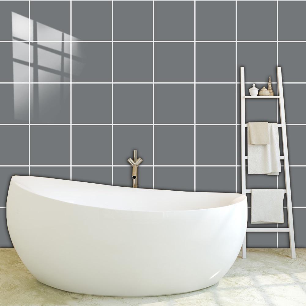 10ks Jednobarevná samolepka s diamantovými černými dlaždicemi Kuchyňský backsplash Olejotěsná skříňka na odlupování a lepení Vodotěsné umělecké samolepky na zeď