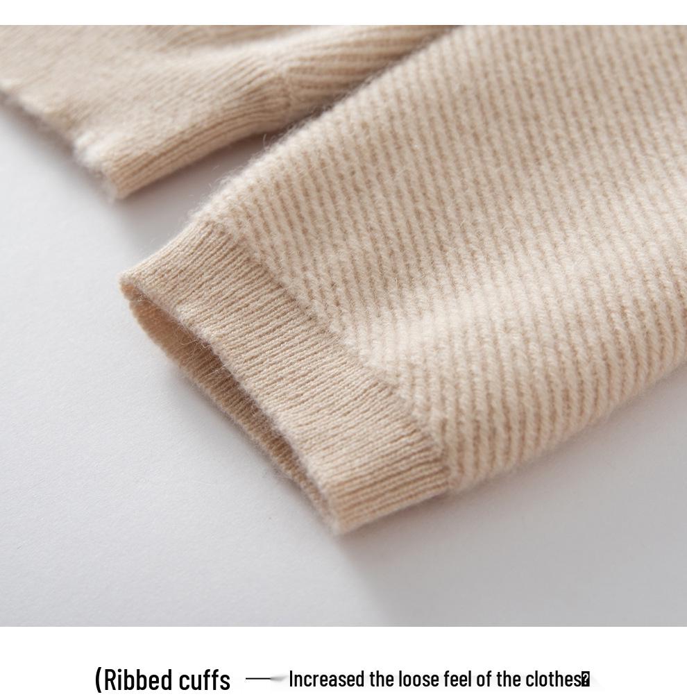 2025 Women's V-Neck Loose Cashmere Sweater - Winter Thickened Knit Pullover