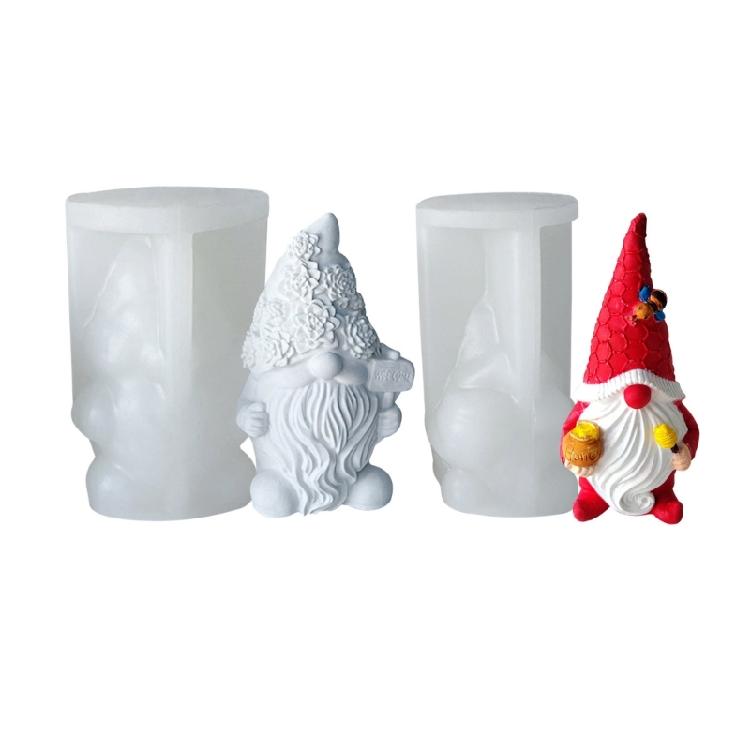 

3D Gnome Silicone Mold Cute Dwarf Decorative Crafts Mold for DIY Crafts Scented Candle Soap Making,Home Decors Moulds 1