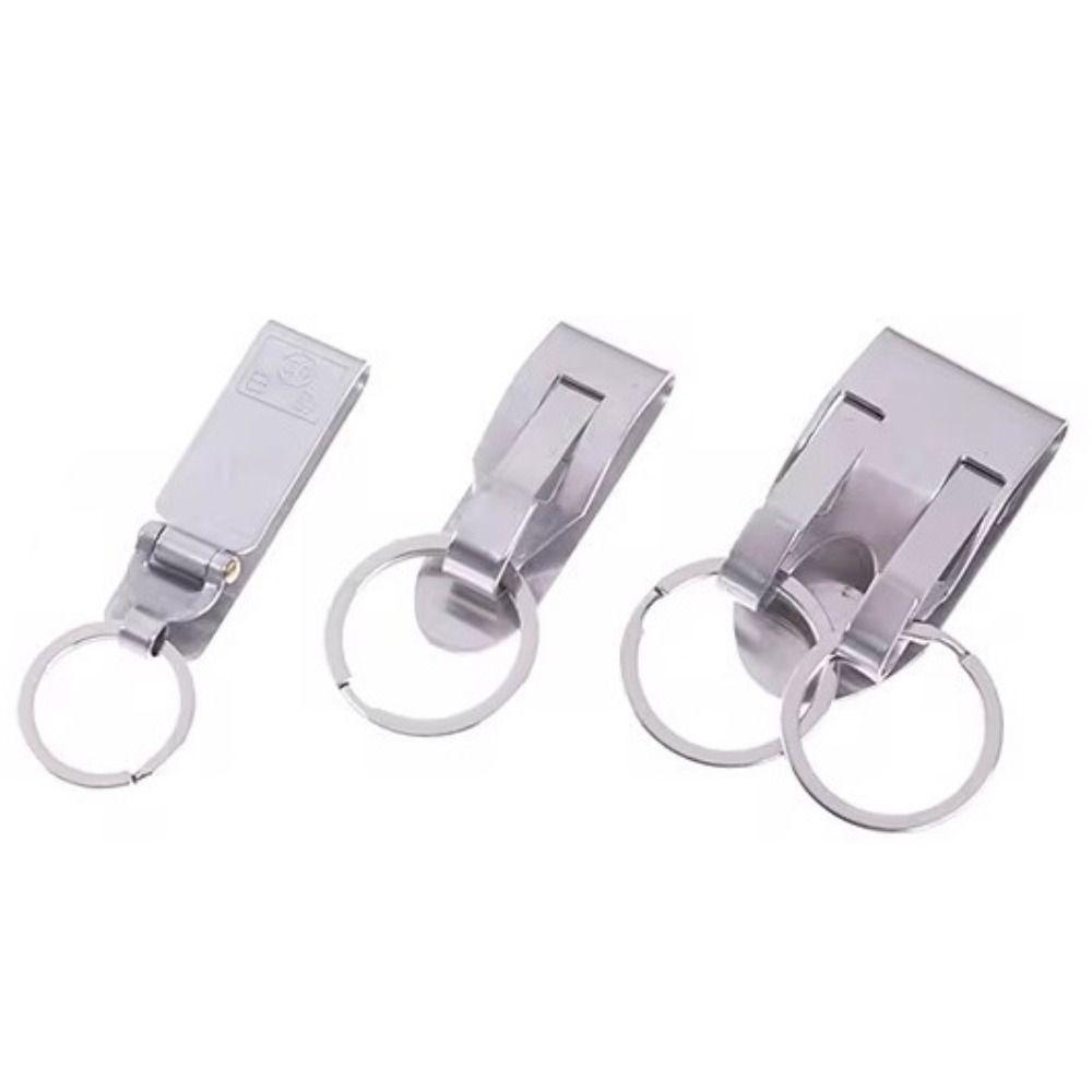 Heavy Duty Stainless Steel Keyring Quick Release Belt Key Holder Belt Keychain Hanging Buckles