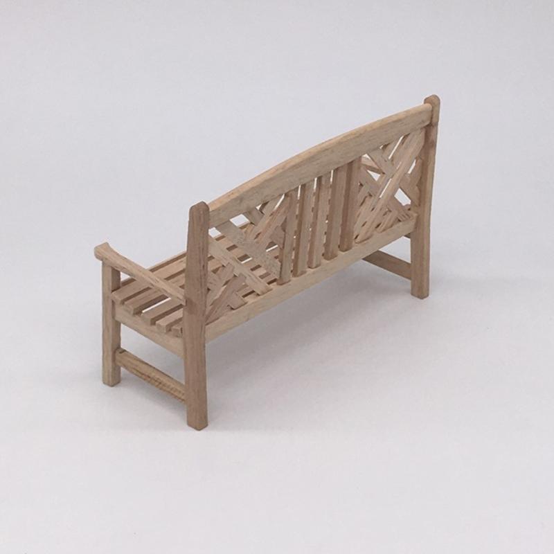 Realistisches Holz Zakka Realistisches Rollenspiel für Kinder Rollen-Ausstellungsbänke Stuhlmodell Spielzeugstuhl 1:12 Puppenhaus