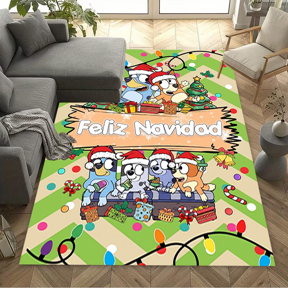 Bluey Friends Adventure Carpet Suitable for Living Rooms Outdoor Study Room Balcony Anti-slip Rug Office Home Decor Spiritual Gift