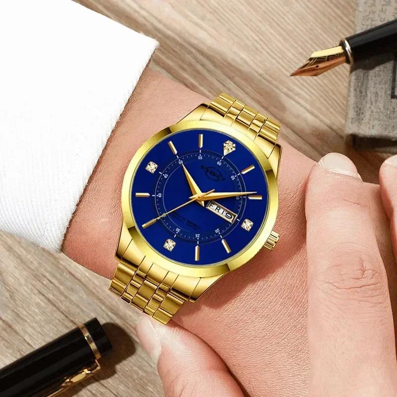 Men Watch Waterproof Quartz Stainless Steel Business Date Wrist Watch for Men Rolex Watches