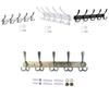Modern Minimalist Wall Mount Heavy Duty Coat Hook With 5 Hooks For Bathroom And Hotel Doors