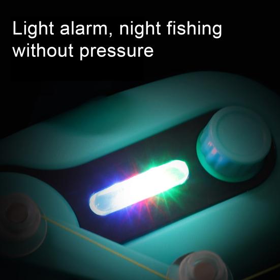 Electronic Fishing Bite Alarm Buzzer Light Adjustable Strap 80dB Night Fishing Rod Alert Light Sensitive Electronic Bite