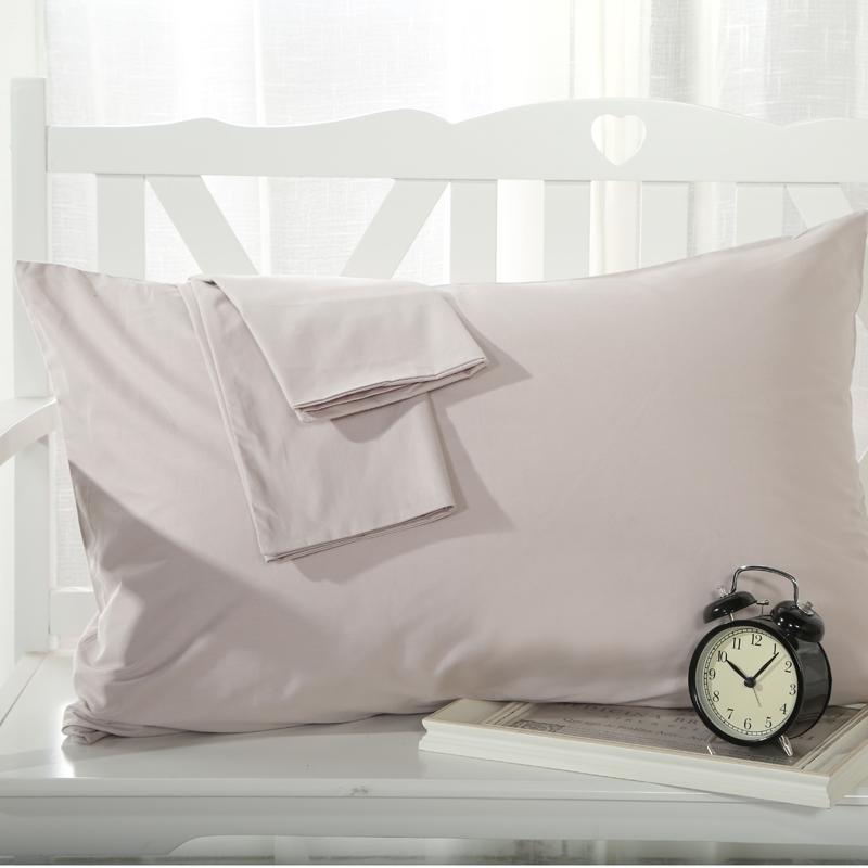 

100 Cotton Hotel Pillowcase Solid Color Pillow Cover 4874cm Pillow Case Home Bed Bedding Ideal for Standard Size Grade A 48x74cm 2 pieces серебряный серый