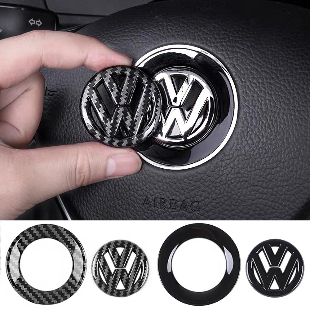 Car Steering Wheel Sticker ABS Auto Emblem Badge Decoration For Volkswagen VW GTI Passat B6 Golf 4 Polo Jetta Beetle Tiguan CC