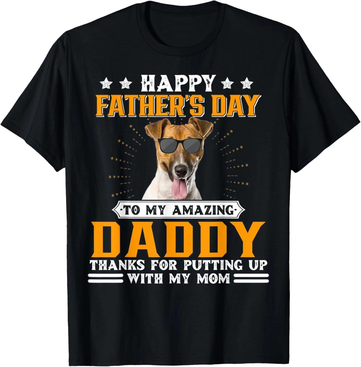 Happy Father s Day Jack Russell Terrier Dog Dad Gifts Men T-Shirt 3XL