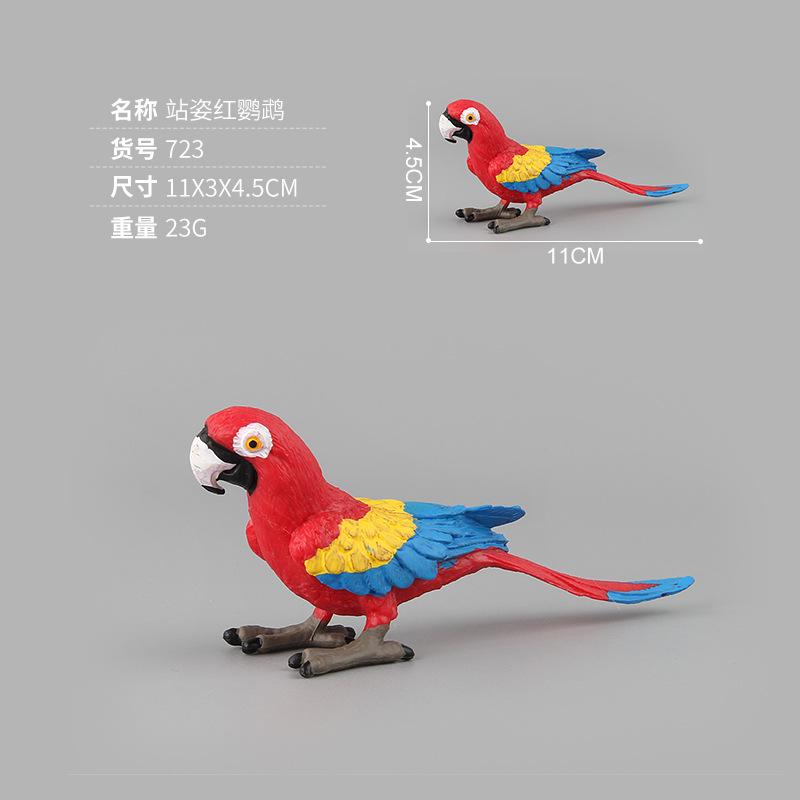 Simulation Animal Model Toy Bird Macaw Doll Ornament Static Animal Jewelry Boutique