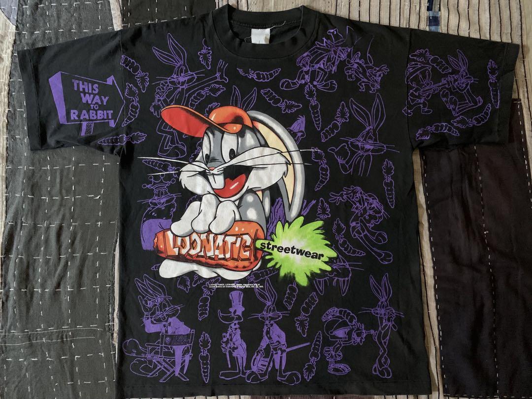 

[USED] 90s Looney Tunes all-over print anime T-shirt, size XL