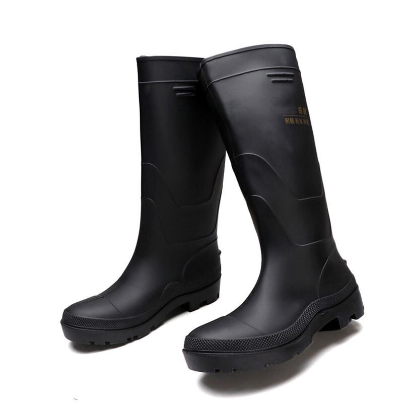 Fucheng Herren Hohe Wasserdichte Gummi Sicherheits-Regenstiefel
