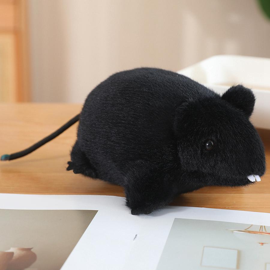 Cute 1120cm Rat Mouse Plush Toy Lifelike Black And White Mouse Doll Stuffed Animal Doll Birthday Xmas Gift