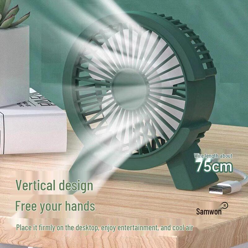 Compact Silent USB Desk Fan for Students and Office