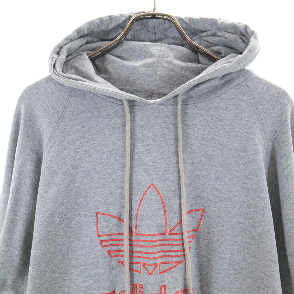 Adidas 80s Vintage Trefoil Logo Long Sleeve Sweatshirts M Gray Men's Used