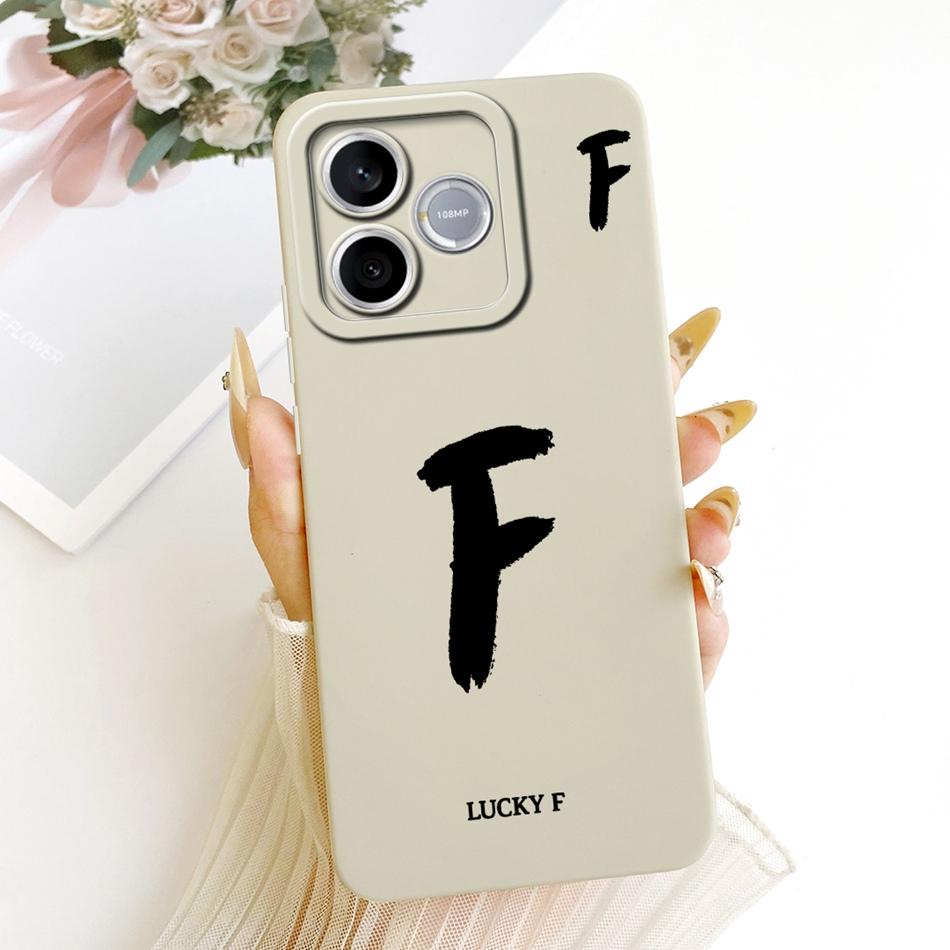 For Honor 600 Lite 5G Honor600 Lucky Initial Letter Phone Case For Honor 600 600Lite Soft Silicone Shockproof Cases Bumpers