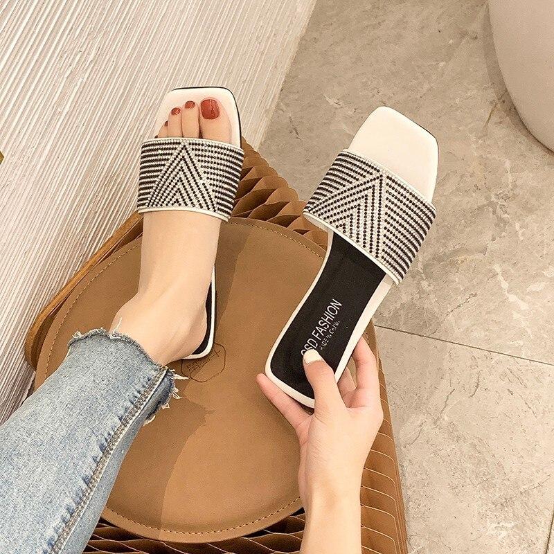 Buy Slides Women Flip Flops Shoes Slippers Plus Size 35 42 Bling Women  Summer Flat Shoes Sandals Ladies Slip On chanclas mujer at affordable  prices — free shipping, real reviews with photos — Joom