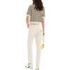 Karl Lagerfeld French Elegant Daily Commuting Dating Outfit Light Luxury Textured Jacquard Short Sleeve Color Block Knit Top Women Tops M22E2252