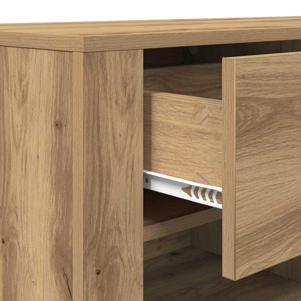 TV Cabinet in Artisan Oak Finish 100 x 35 x 40 cm Particleboard