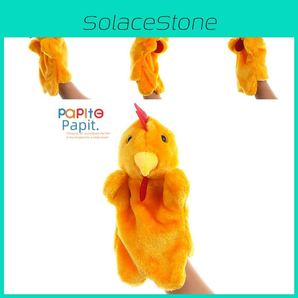 Plush Animal Chicken Hand Puppet Toy With Pp Cotton Filling For Kids Playtime