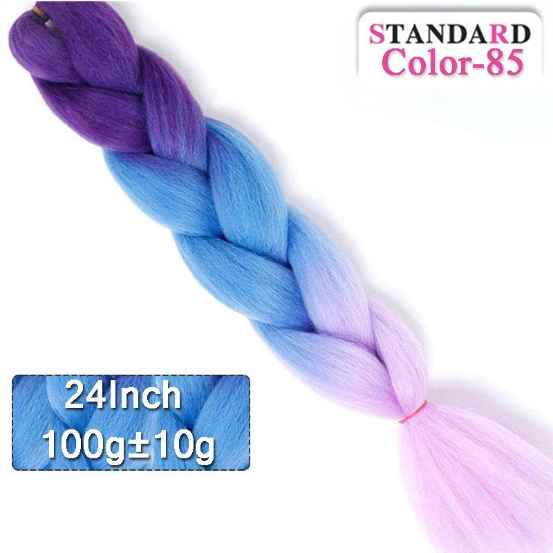 LUPU 60CM Synthetic Hair Extension Big Braid Braid Long Gradient Pink pPurple Blonde Party Wig Hair Extension Braid