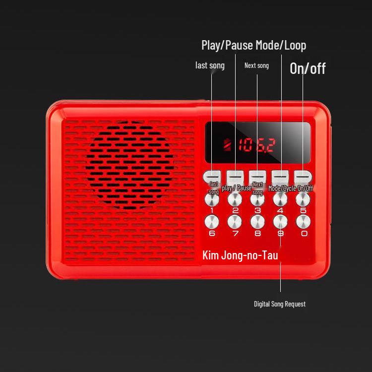 Jinzheng 875 Bluetooth Portable MP3 Player with Card Slot and High Volume for Elderly