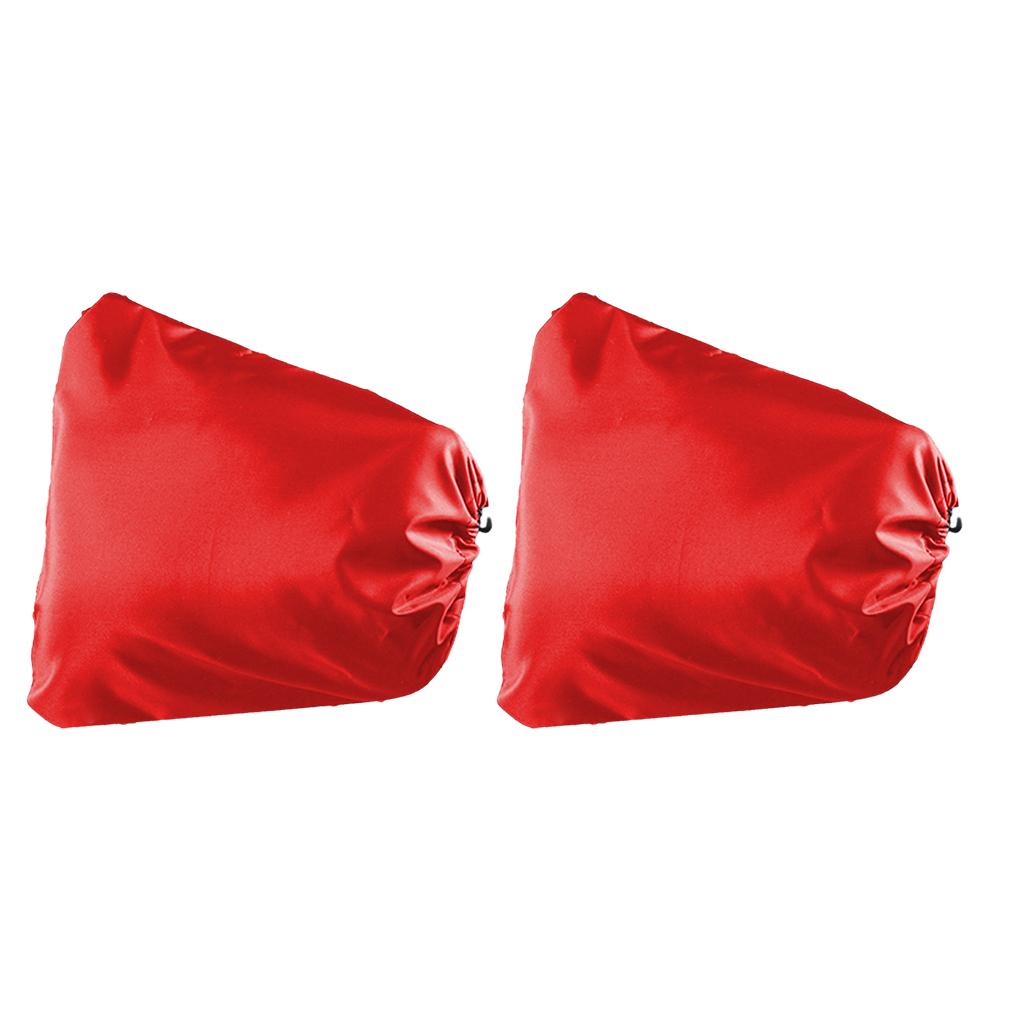 

2 штуки Защита зеркала заднего вида автомобиля - Прочный солнцезащитный чехол для зеркала, Легко установить, Чехол от снега, черный 210D 33*27см красный