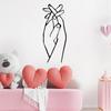 Valentines Day Wall Sticker Adhesive Black Holding Hand Heart PVC Decal Home Decors Creative Wall Art Murals Accessory