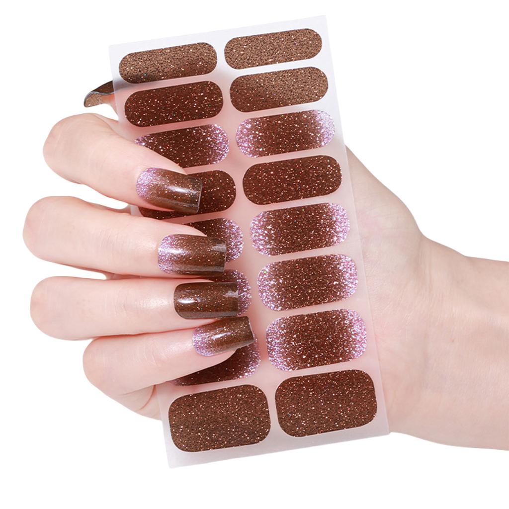 Cats Eye Nails Polish Strips Nail Art Stickers Glittering Gels Nail Strips Gels Nail Wraps Nail Art Decoration