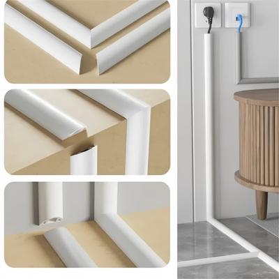 1pc 1mX3cm Wood Grain  Floor Cord Cover Pvc Self Adhesive Cord Hider for Cable Management Cable Protector Anti Stepping Cover