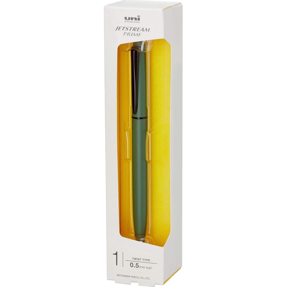 Mitsubishi Pencil Oil-based Ballpoint Pen Jetstream Prime Rotating Retractable 0.5 Dark Olive Eas...