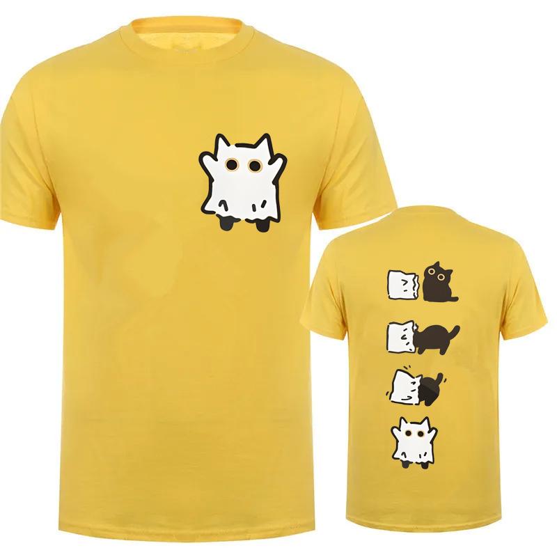 Summer T-shirts Streetwear Boo Black Cat Graphics Printed Tees for Women Men Clothing Horror Spooky Season Tops T Shirt Unisex
