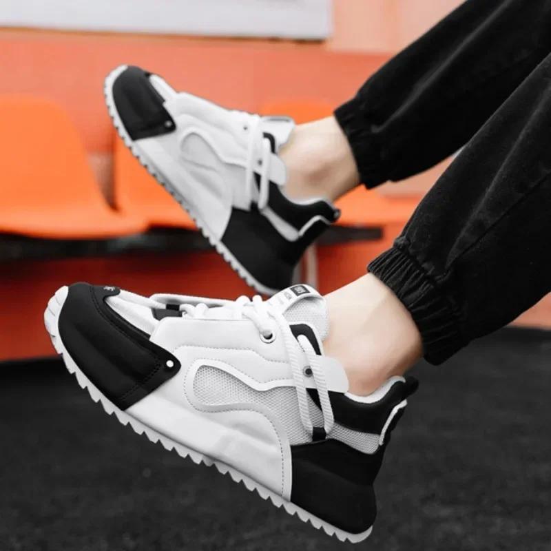 Fashion Men Sneaker Breathable Casual Shoe Thick Sole Heightening Shoes for Men Designer Platform Running Shoe Big SizeZapatillas Hombre