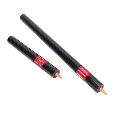 2PCS Pool Cue Extension Retractable Snooker Cue Extender Carbon Fiber Aluminium Alloy Billiard