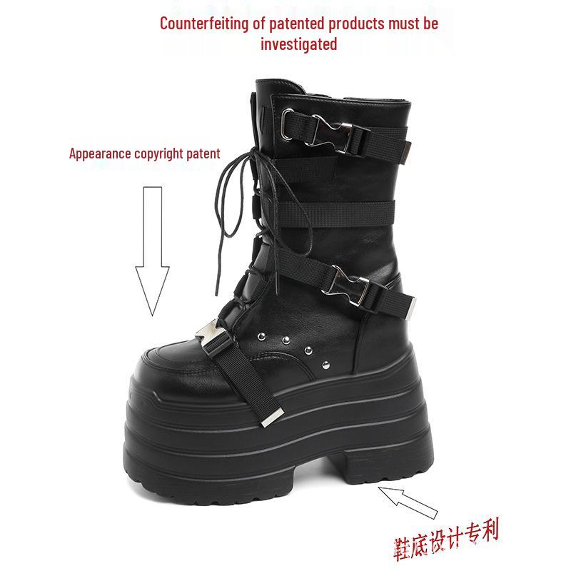 2025 Punk Style Platform Martin Boots - Hot Girl Ankle Boots with Functional Flair
