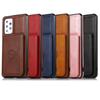 Magnetic Leather Case for Galaxy S25 S24 Ultra S23 Plus S22 S21 FE A55 A35 A15 A06 A16 A54 A24 A14 Cover Card Holder Stand Coque