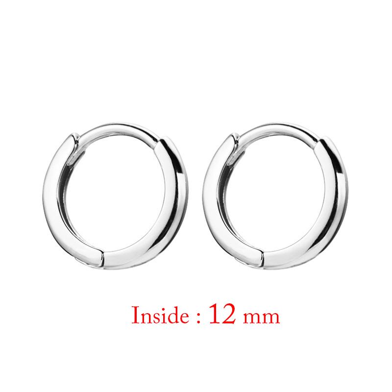 Minimal Glossy Hoop Earrings Gold Color Tiny Cartilage Earrings Piercing Accessory Trendy Female Hoops For Men 6/8/10/12/15mm