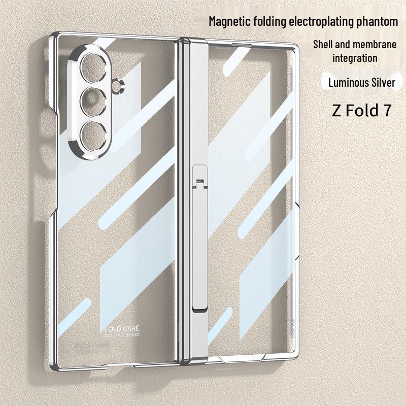 Samsung Z Fold 7 Electroplated Transparent Magnetic Protective Case SM-Fold7