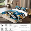 Bedding Three-Piece Set 3D Digital Printing Ink Splashing Football Quilt Cover Three (Four)