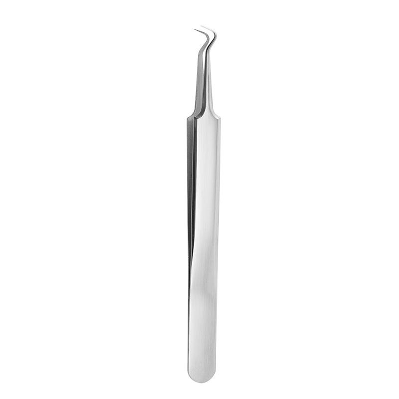 Stainless Steel Blackhead Remover Tweezers Set with Bent Tips for Acne and Pimple Extraction.