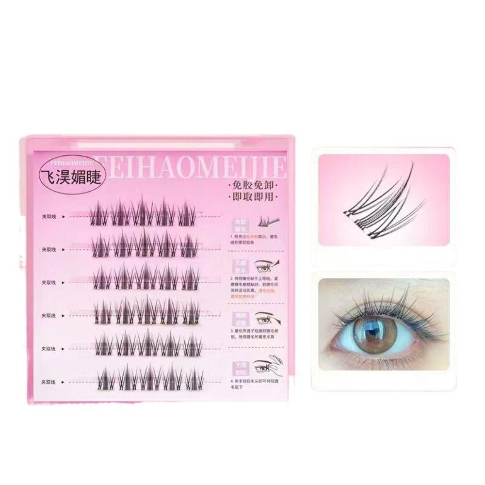 Makeup Adhesive False Eyelashes DIY False Eyelash Clusters Self-adhesive Lash Clusters  Women/Girls