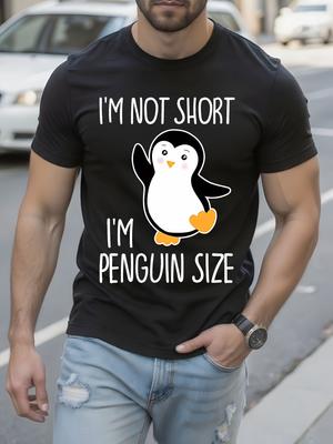 Funny I'm Not Short I'm Penguin Size Graphic Tee - Cute F...