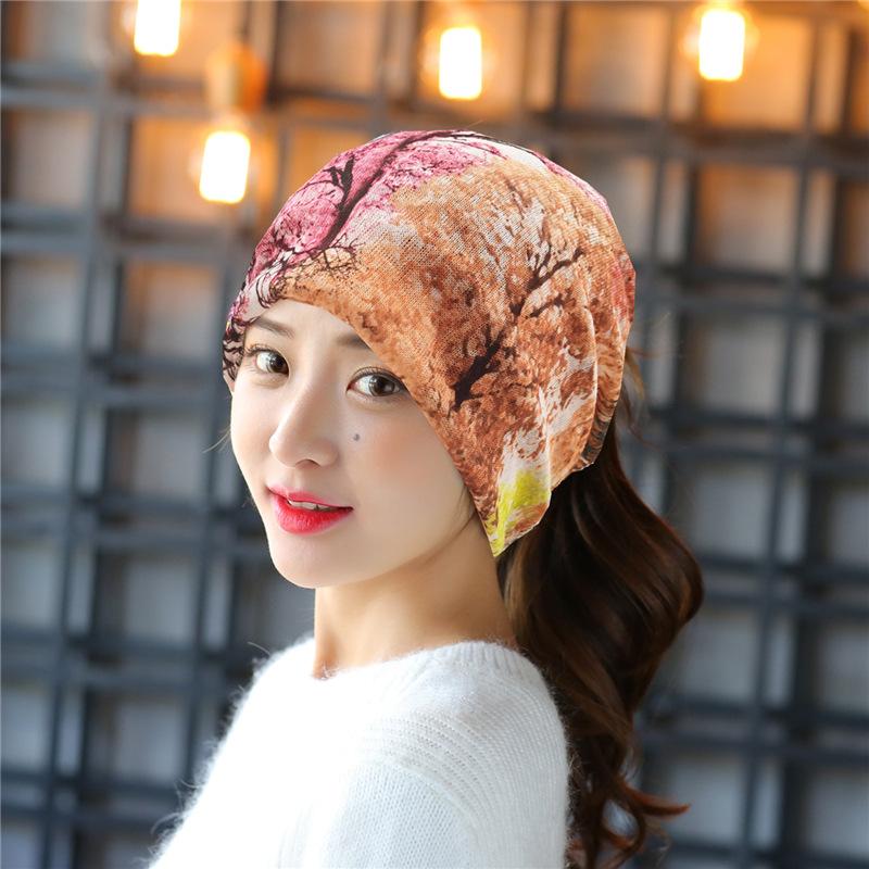 Sombreros de Mujer Primavera y Verano Sección Delgada Gorro Cubrecabeza Transpirable Calvicie Quimioterapia Gorro de Luna Turbante Sombrero para Exterior