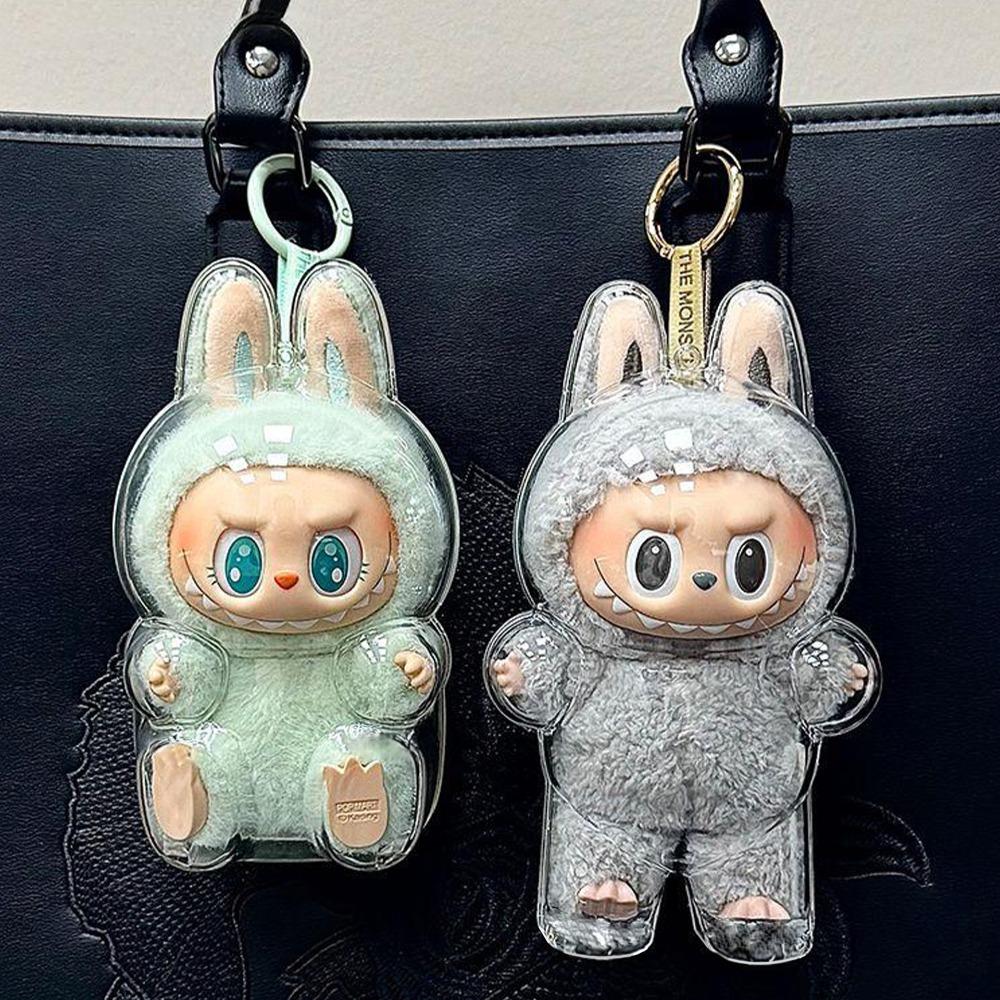 High Quality For labubu transparent shell HOT LABUBU transparent protective case protective cover dust cover storage box canvas cloth LABUBU